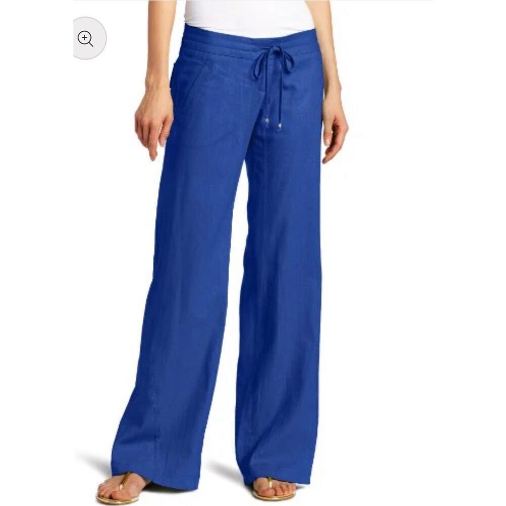 Georgie St. Barts Blue Linen Pant Size 2